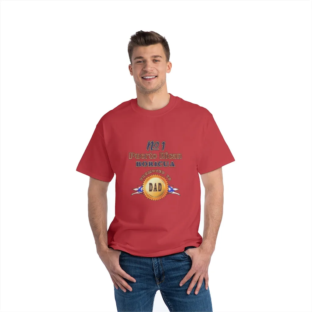 #1 Boricua Promoted To Dad - Beefy-T®  Short-Sleeve T-Shirt