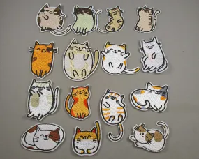 15pc Cats Iron on Patch Set J254