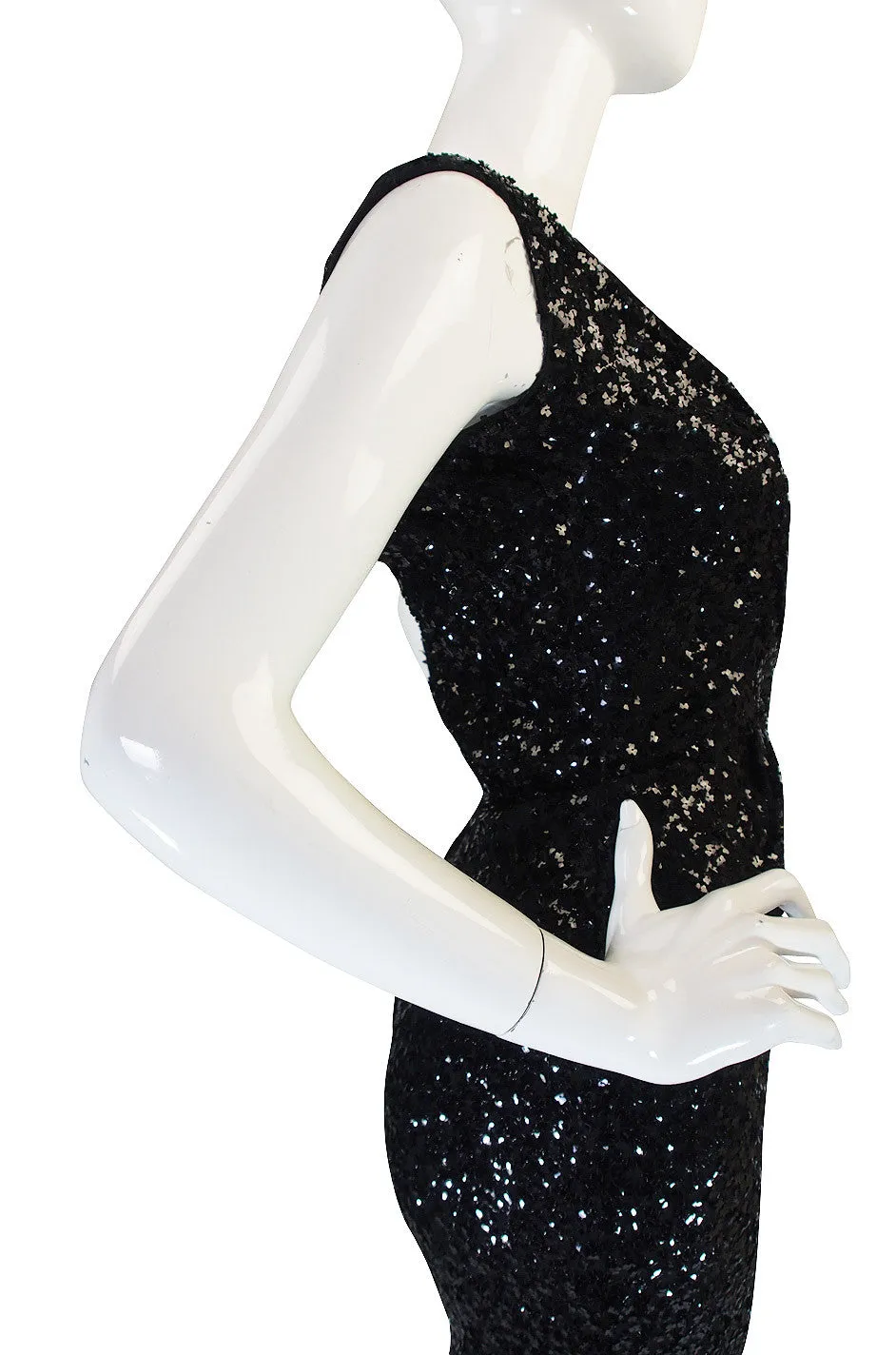 1950s Fine Sequin Ceil Chapman Wiggle Dress