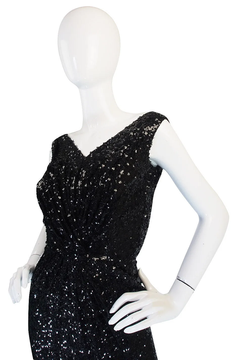 1950s Fine Sequin Ceil Chapman Wiggle Dress