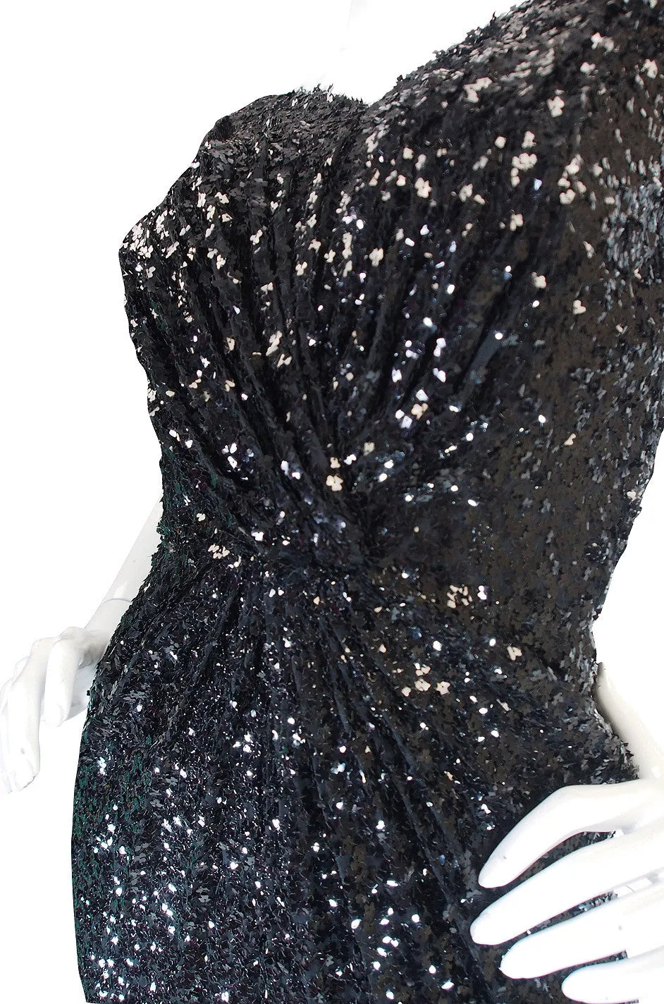 1950s Fine Sequin Ceil Chapman Wiggle Dress