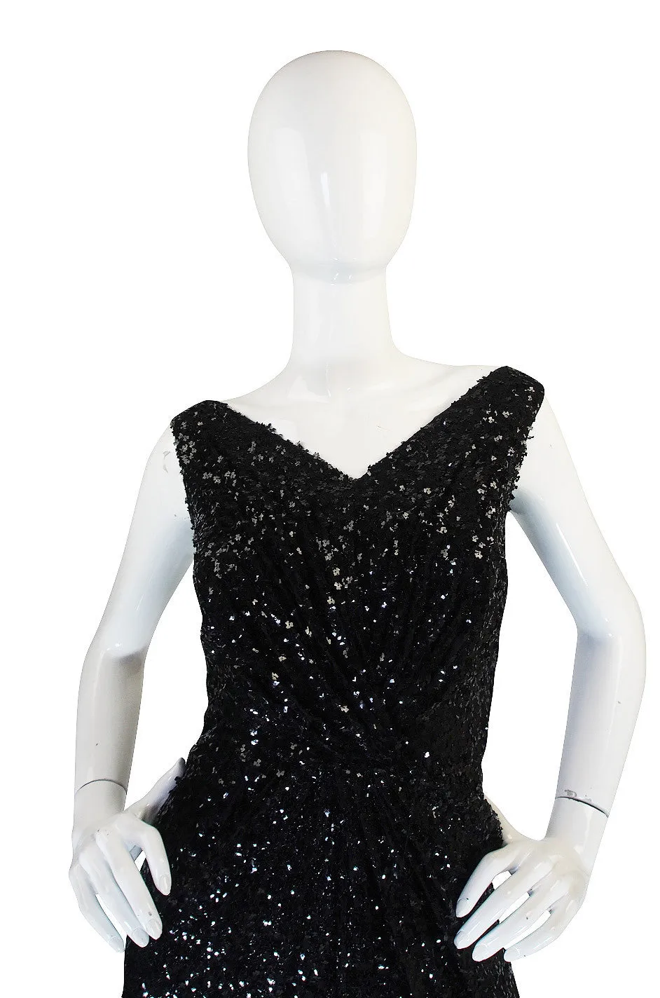 1950s Fine Sequin Ceil Chapman Wiggle Dress