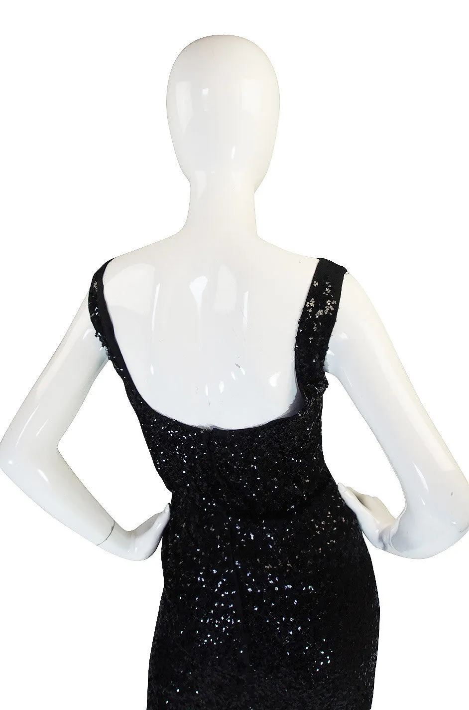 1950s Fine Sequin Ceil Chapman Wiggle Dress