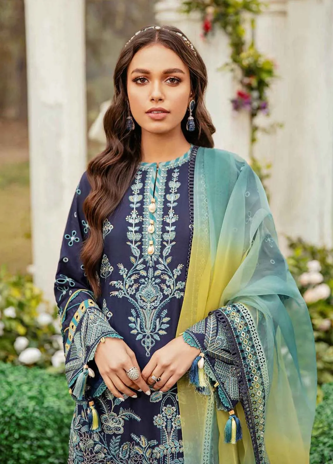 Afrozeh Embroidered Lawn Unstitched 3 Piece Suit - 05