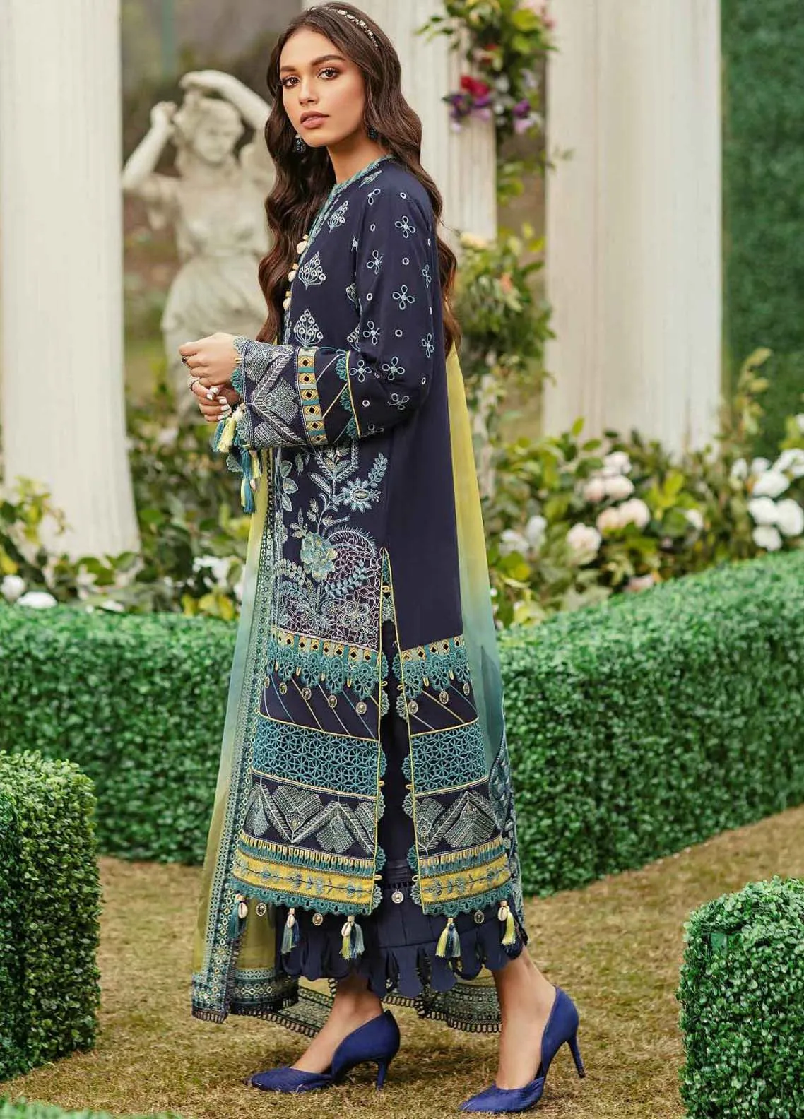 Afrozeh Embroidered Lawn Unstitched 3 Piece Suit - 05