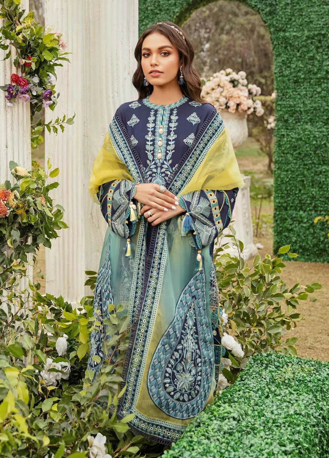 Afrozeh Embroidered Lawn Unstitched 3 Piece Suit - 05