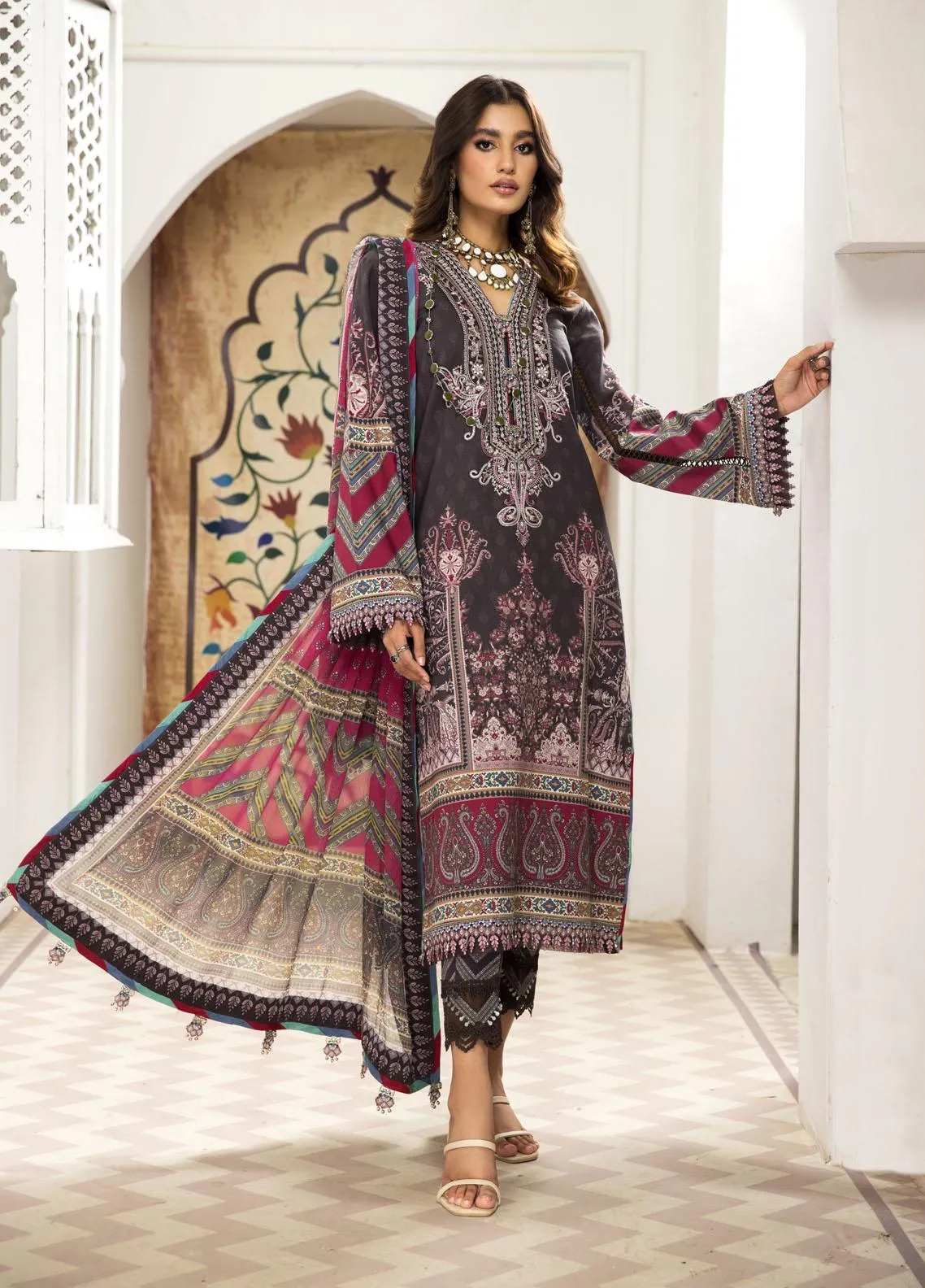 Anaya Unstitched 3 Piece Sasheen