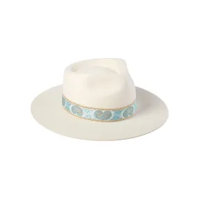 Aqua Beverly Wool Fedora Hat