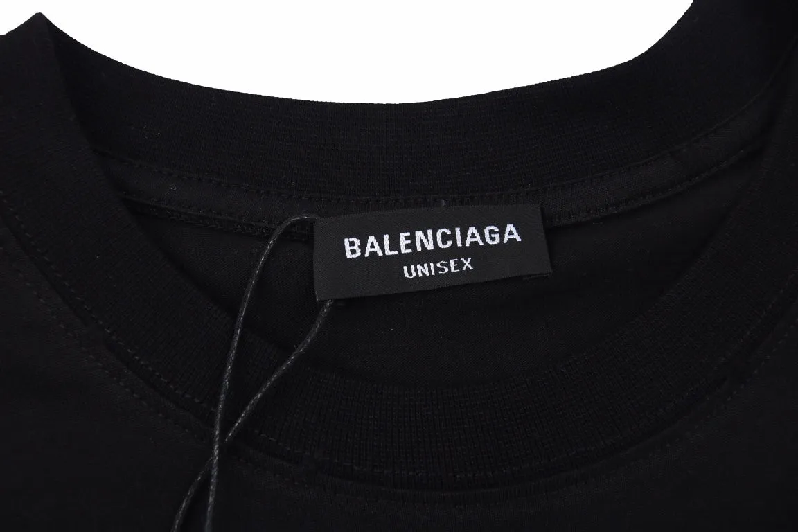 Balenciaga T-shirt with Script Logo (Black)