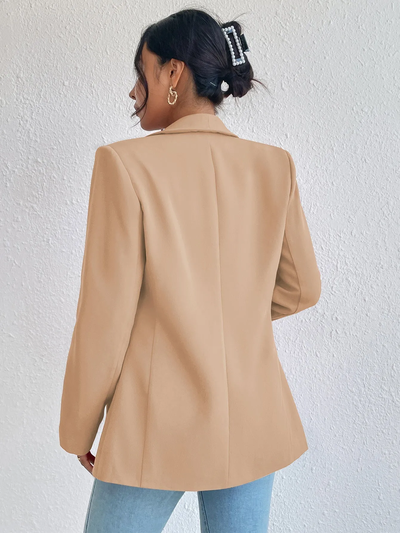 Basic Casual Solid Color Blazer