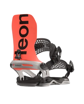 BATALEON Blaster AsymWrap Snowboard Bindings Neon Red/Glacier Gray 2024