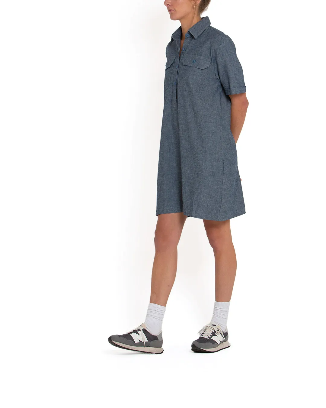 Chambray Honour Dress - Blue Chambray