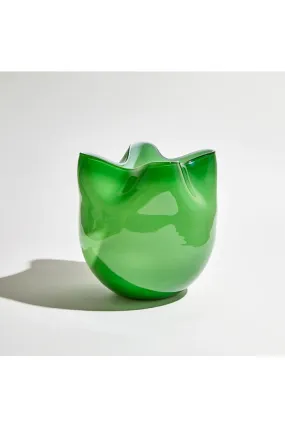 CINO FRILLED VASE EMERALD