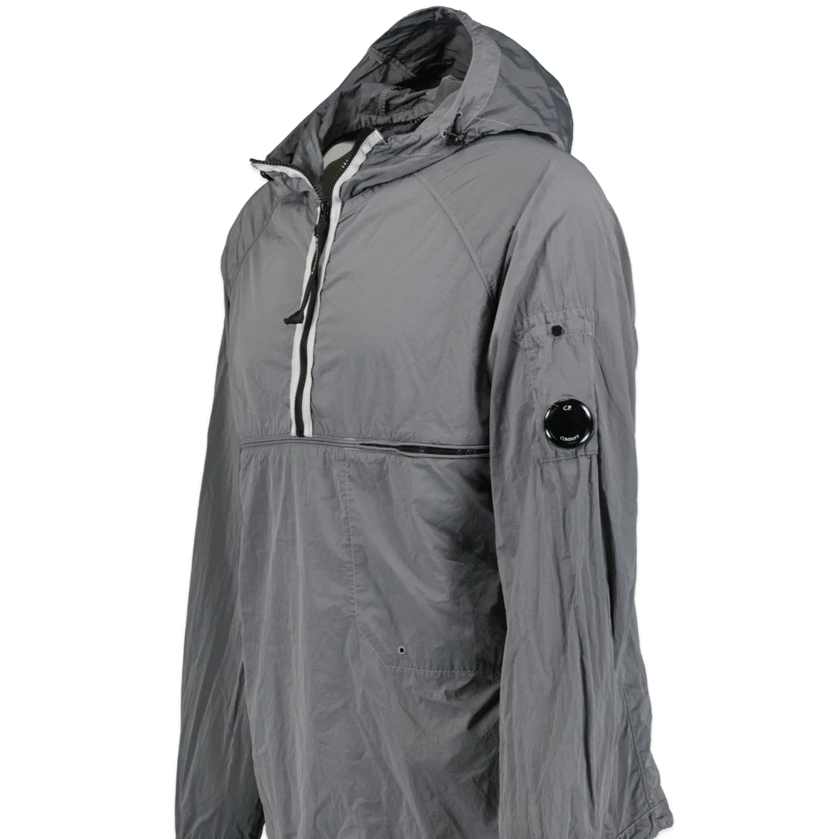 CP COMPANY Hooded Half Zip Overshirt Grey