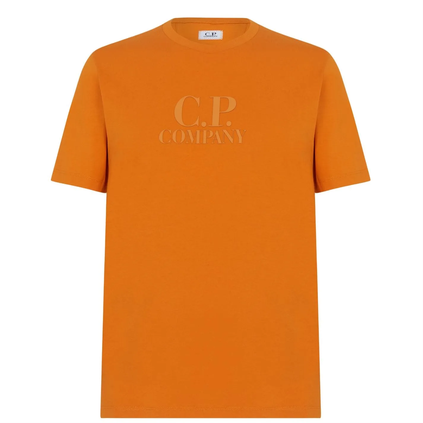 CP COMPANY Rubber Logo T-Shirt Orange