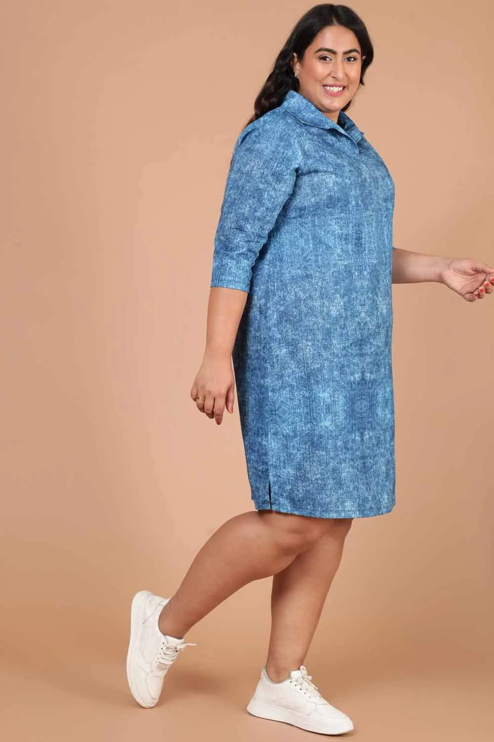 Denim Wash Shirt Dress