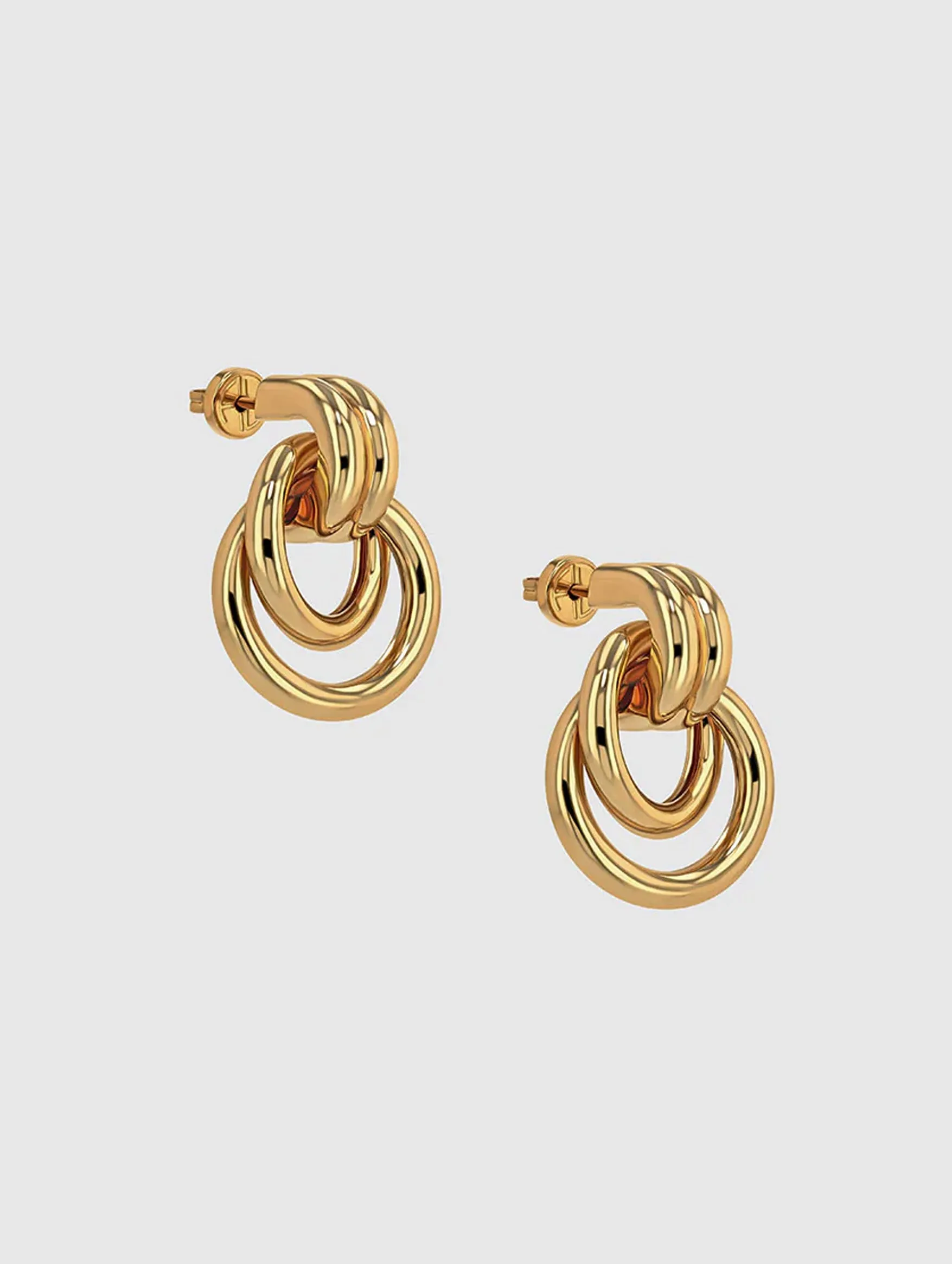 Double Knot Earrings in Gold