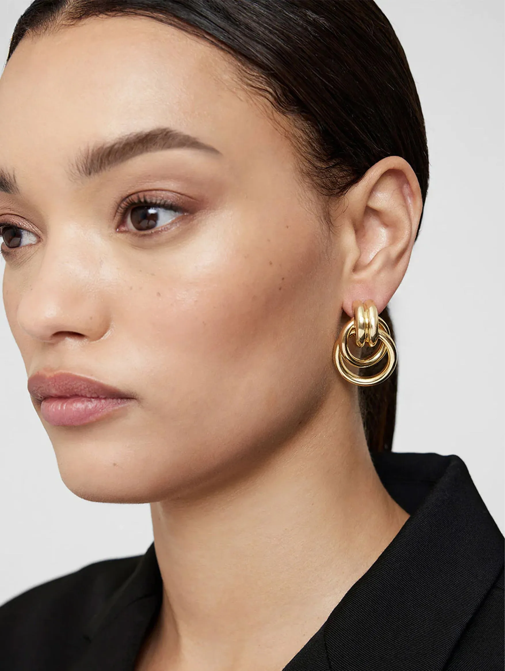 Double Knot Earrings in Gold