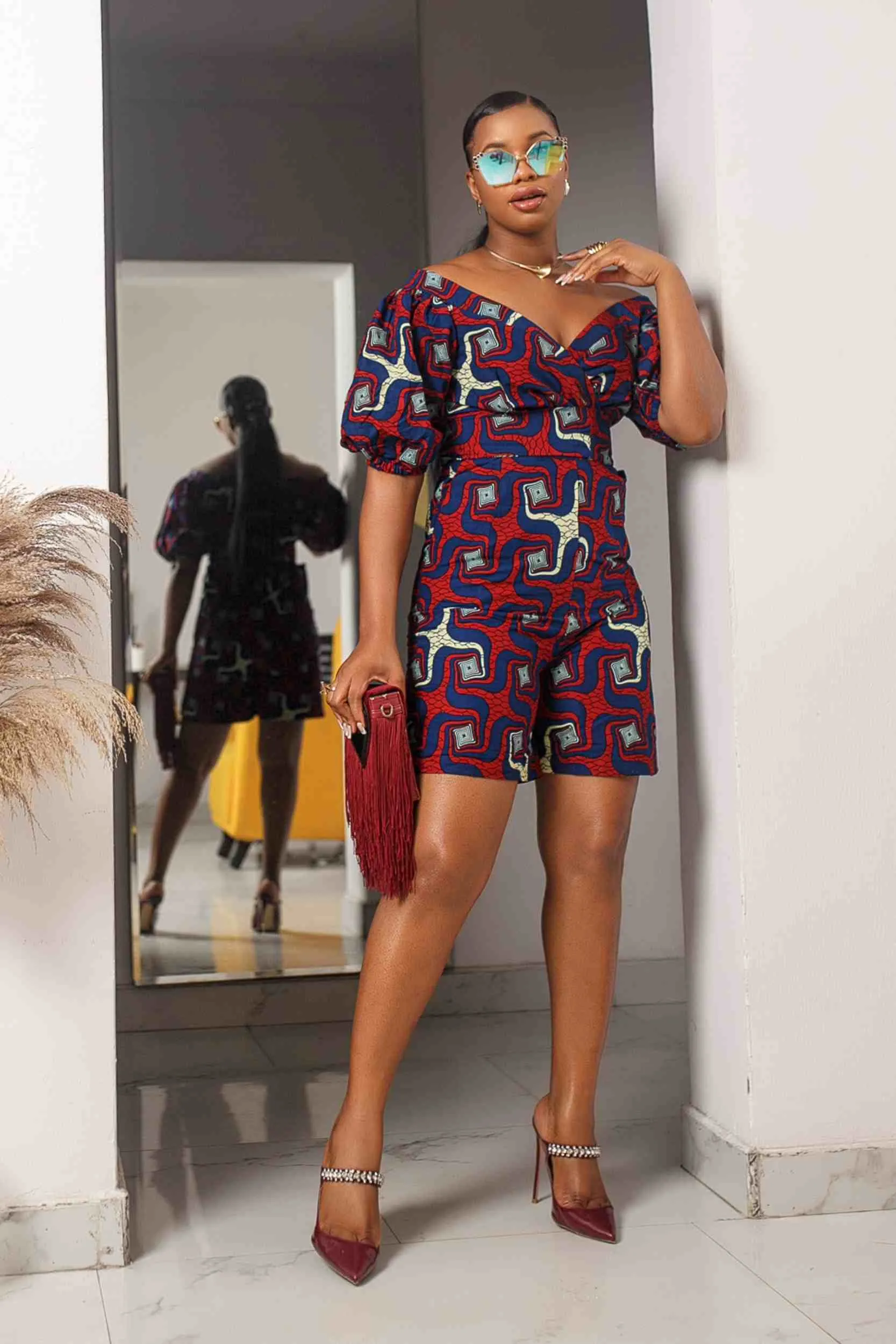 ESTA African Print Women's Romper