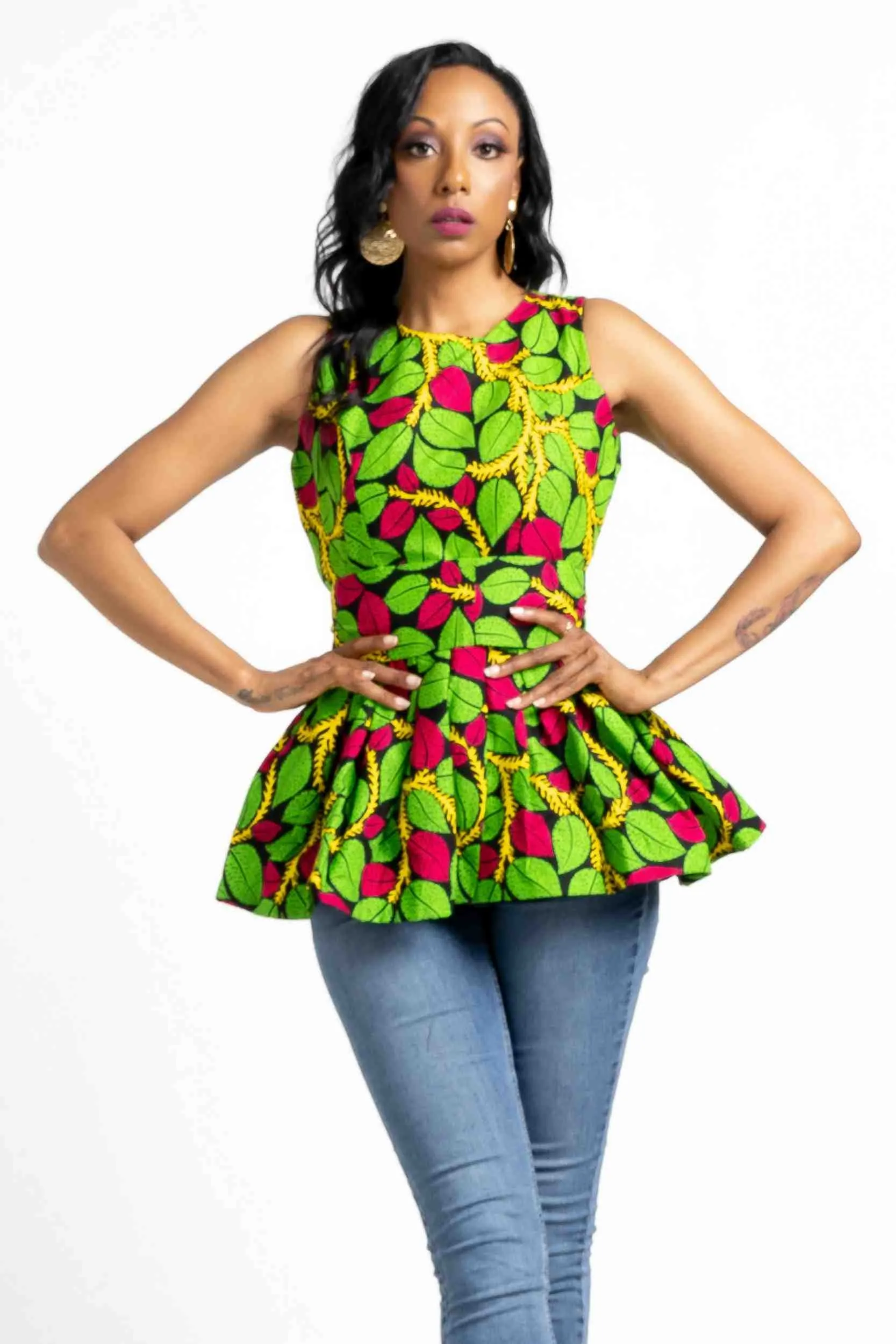 EYA African Print Women's Top