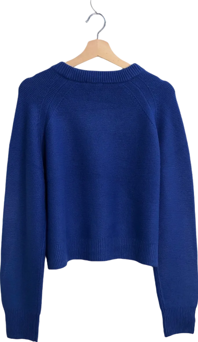 French Connection Light Blue Depths Babsoft LS Crew Neck Jumper UK L