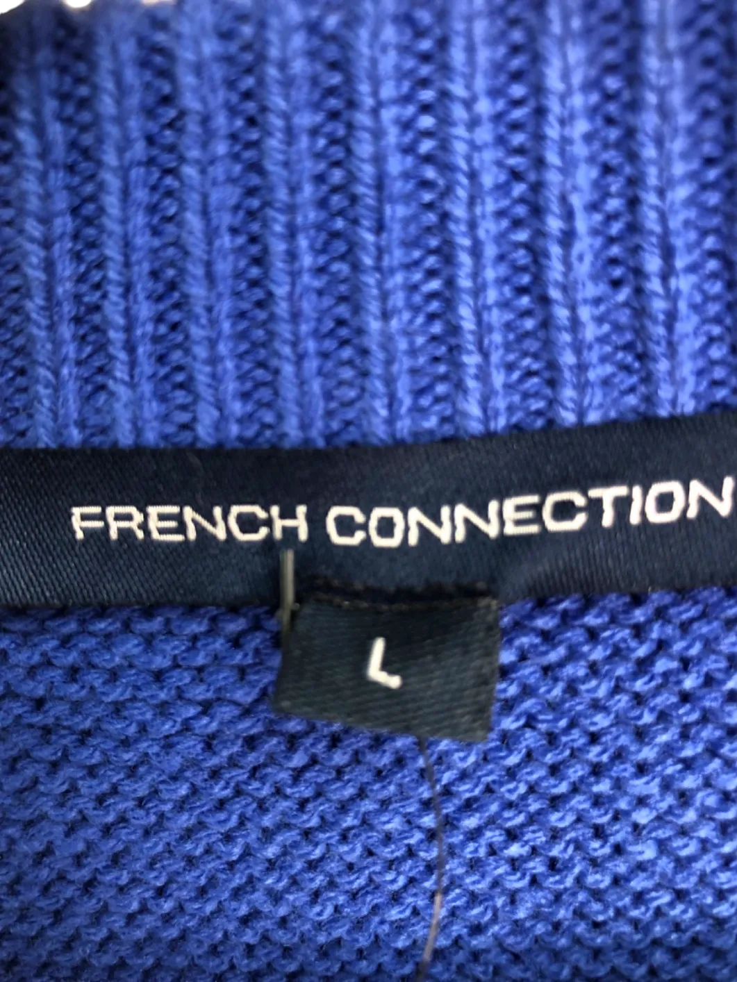 French Connection Light Blue Depths Babsoft LS Crew Neck Jumper UK L