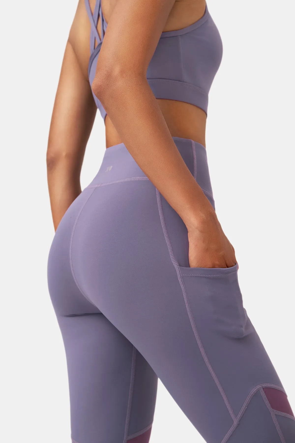 Mesh Panels High-Rise Tight Leggings