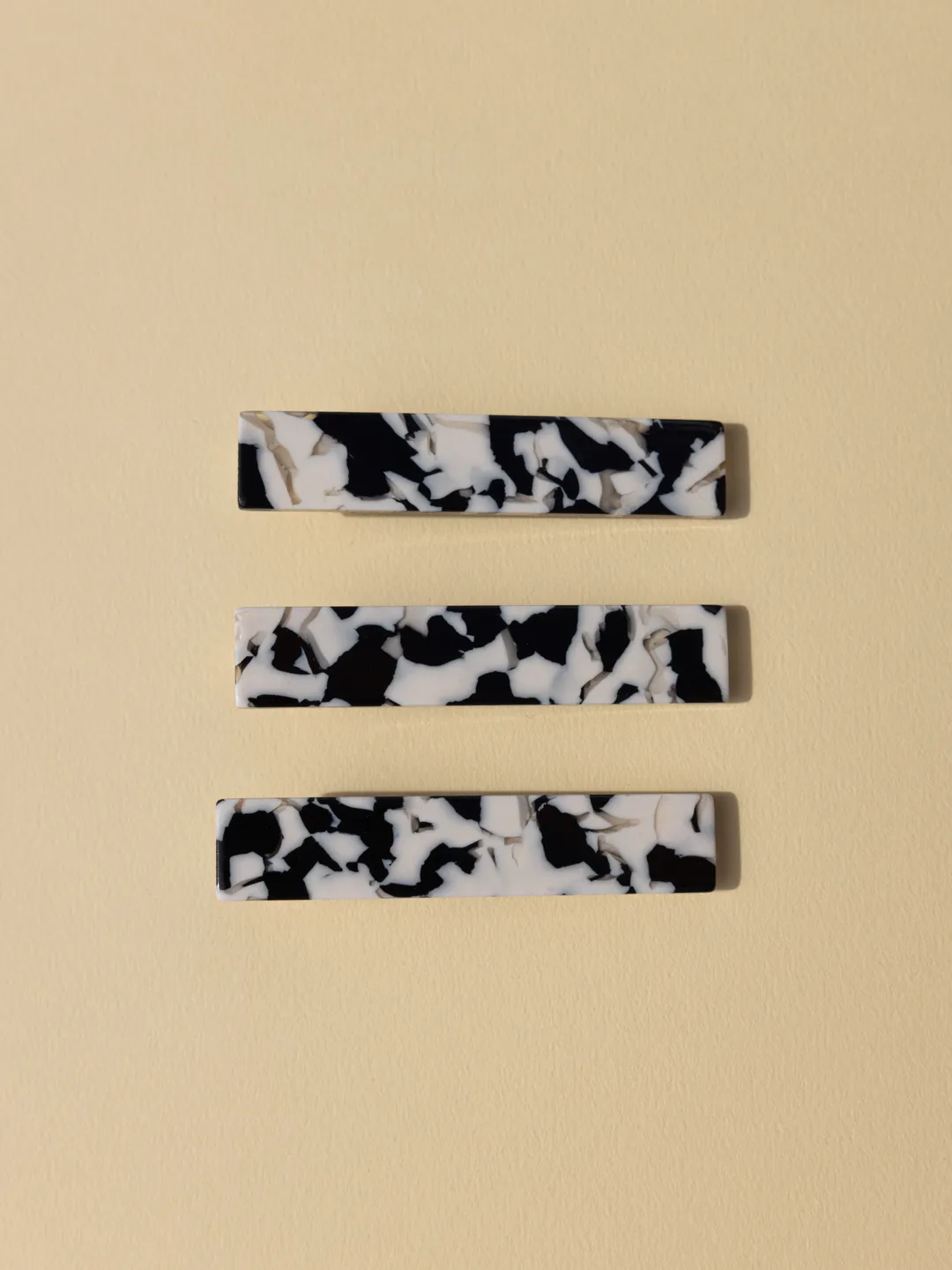 NAT & NOOR FLORA HAIR CLIP SET - BLACK & WHITE