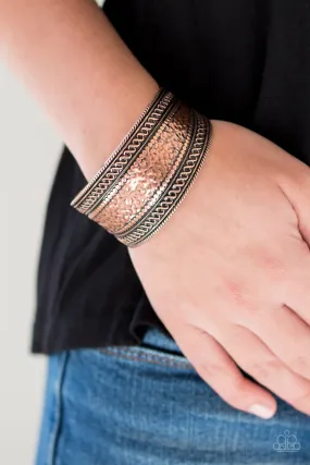 Paparazzi Adobe Adventure Copper Tribal Inspired Cuff Bracelet