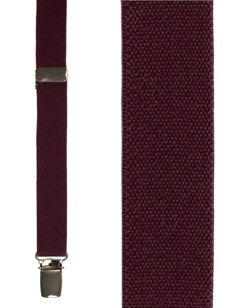 "Burgundy Oxford" Suspenders