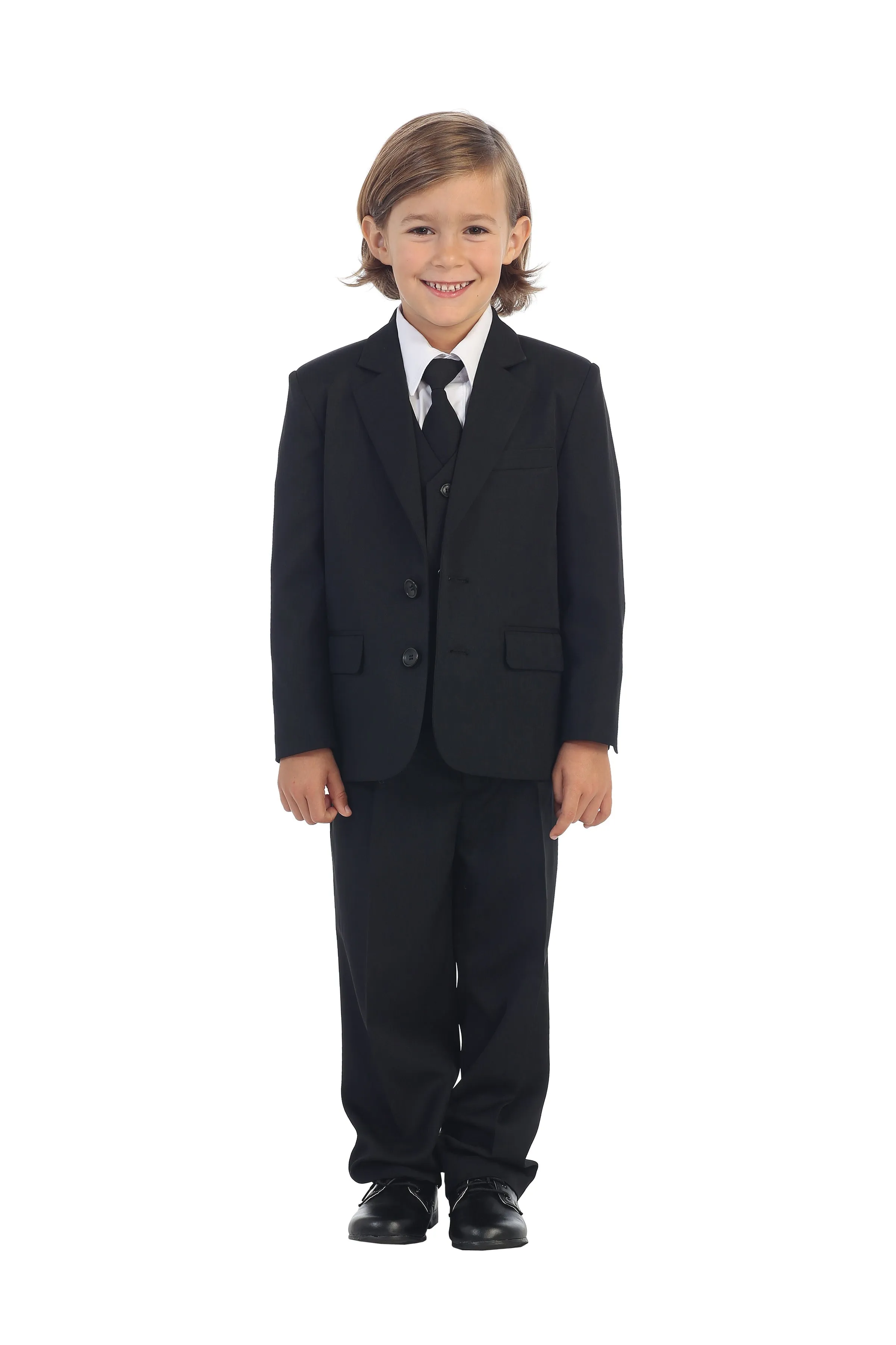 "Charlie" Kids Black Suit 5-Piece Set