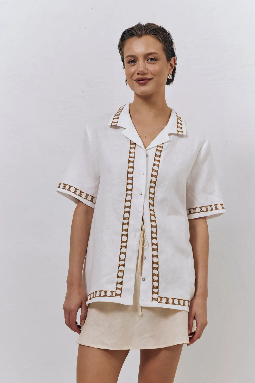 Ricci Linen Shirt Skyros