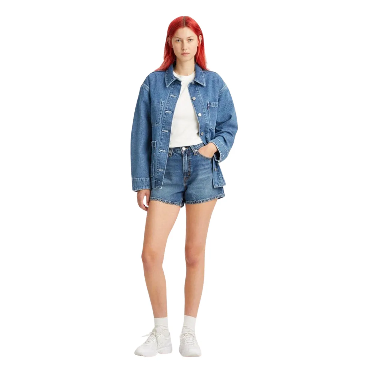 Shorts Donna Levi's Mom Anni '80 Blu Scuro