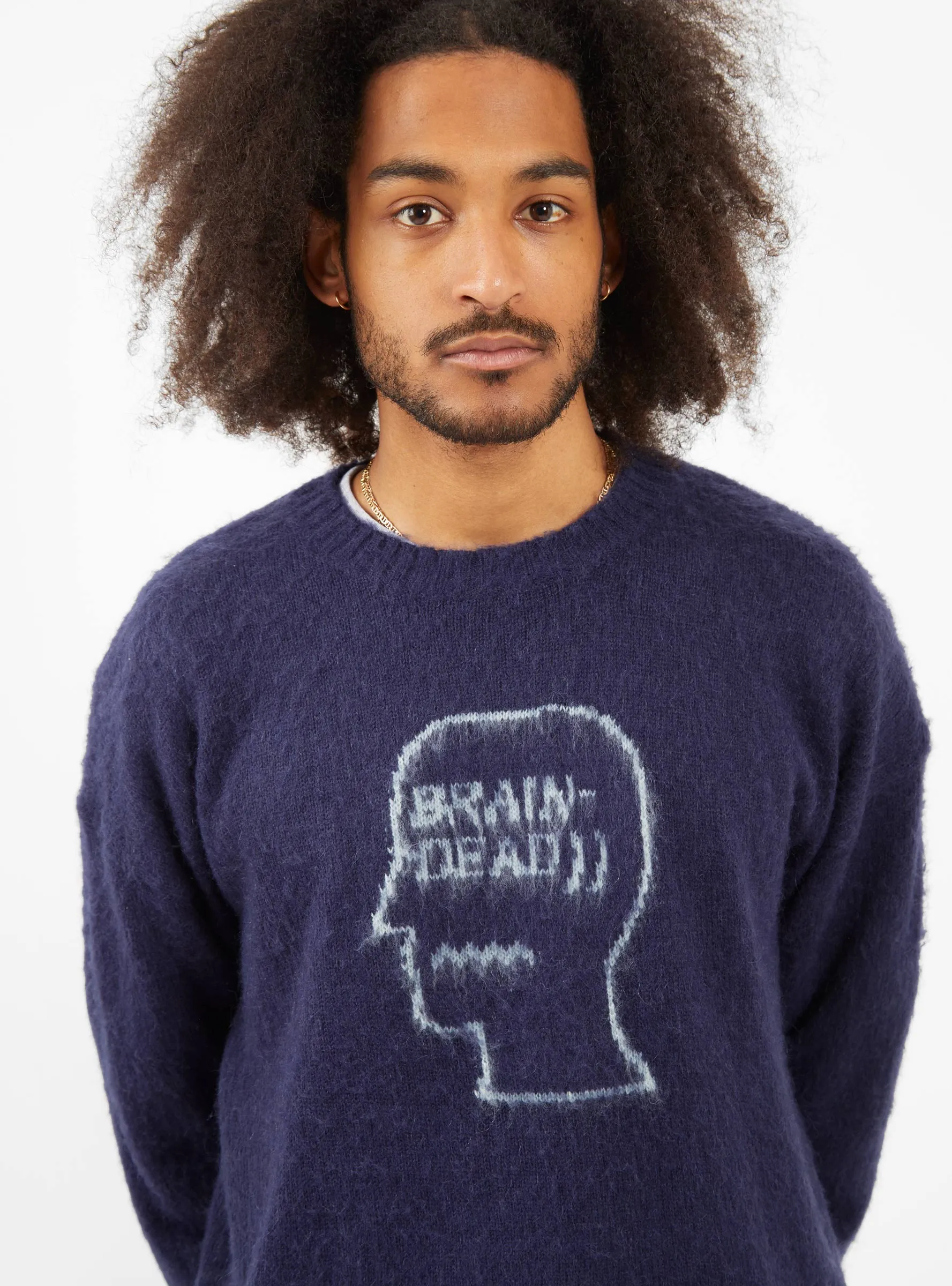 Superfuzz Logohead Sweater Navy