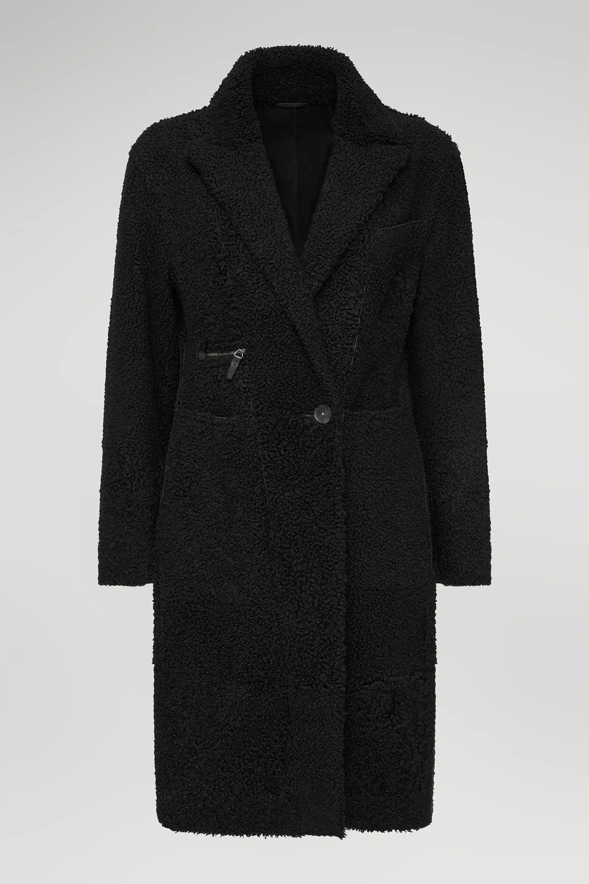 Sylvie - Black Shearling Coat