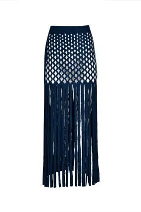 The Swimmer Diamond Skirt Night Blue