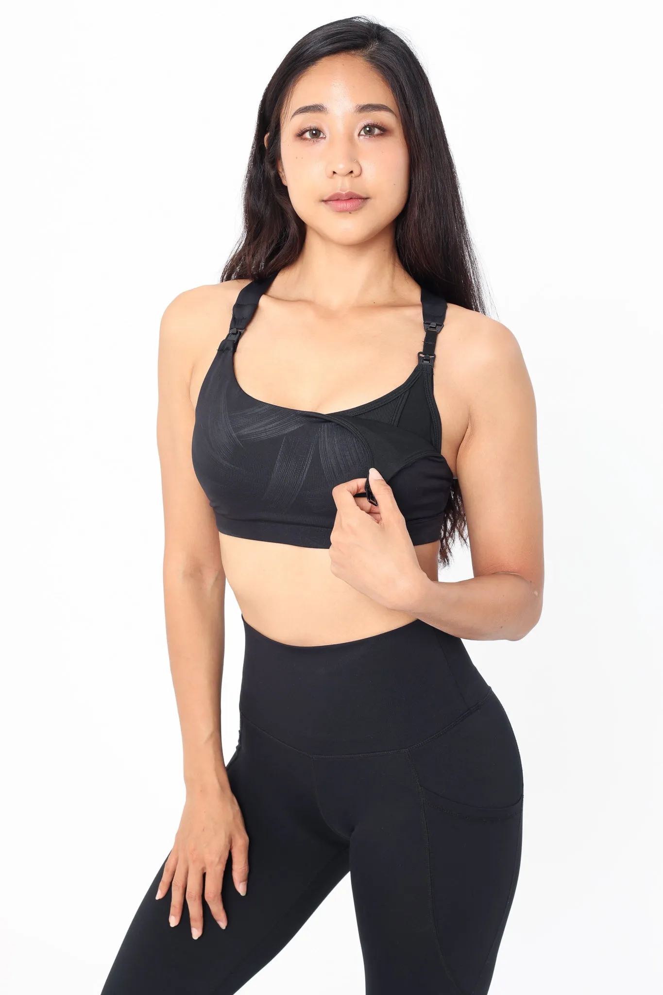 Venice 3 Ultimate Support Full Coverage Nursing & Pumping Sports Bra (Brush Stroke)