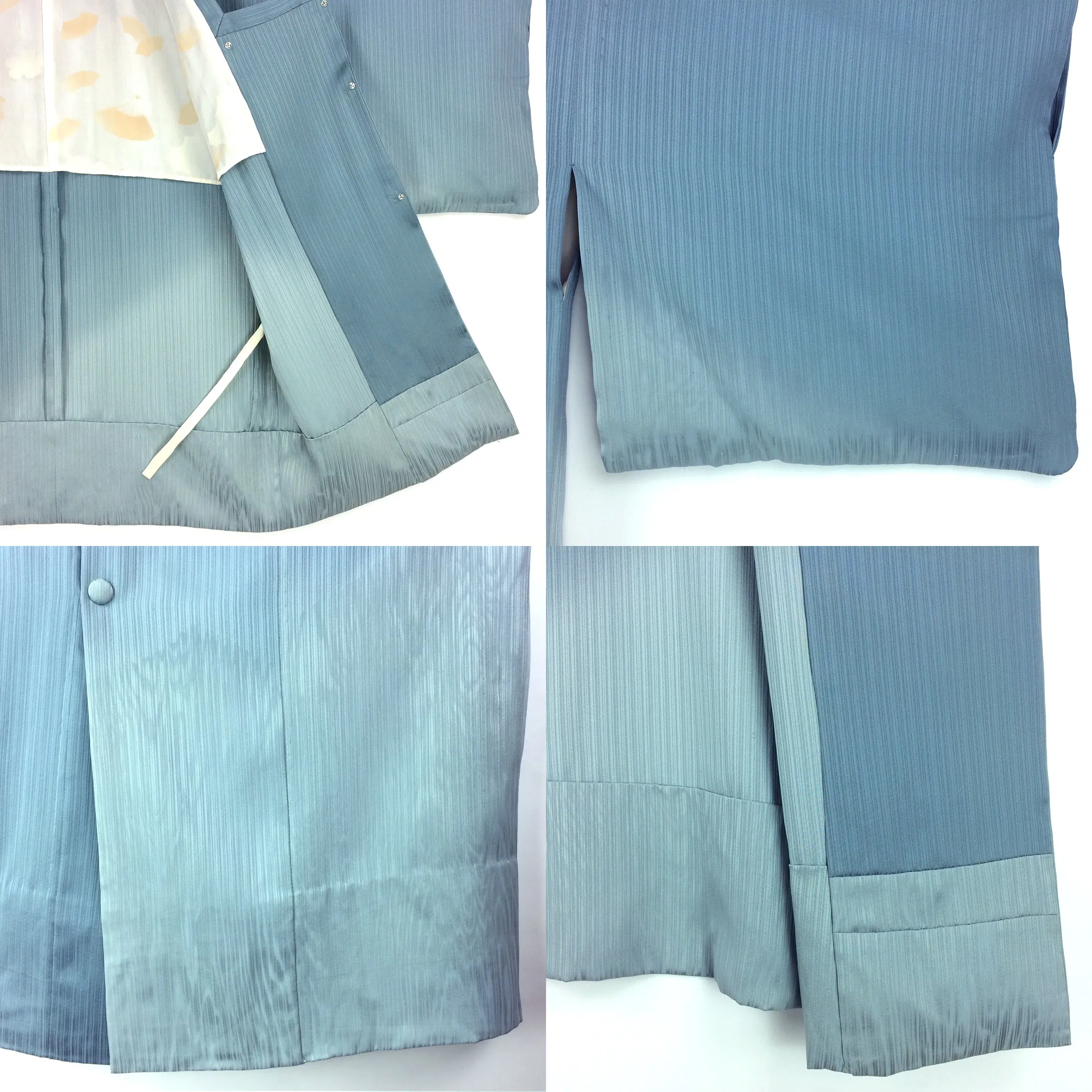 Vintage Kimono Jacket Pale Blue Silk Michiyuki