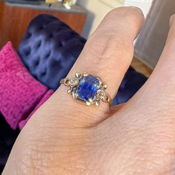 Vintage Sapphire & Diamond Ring