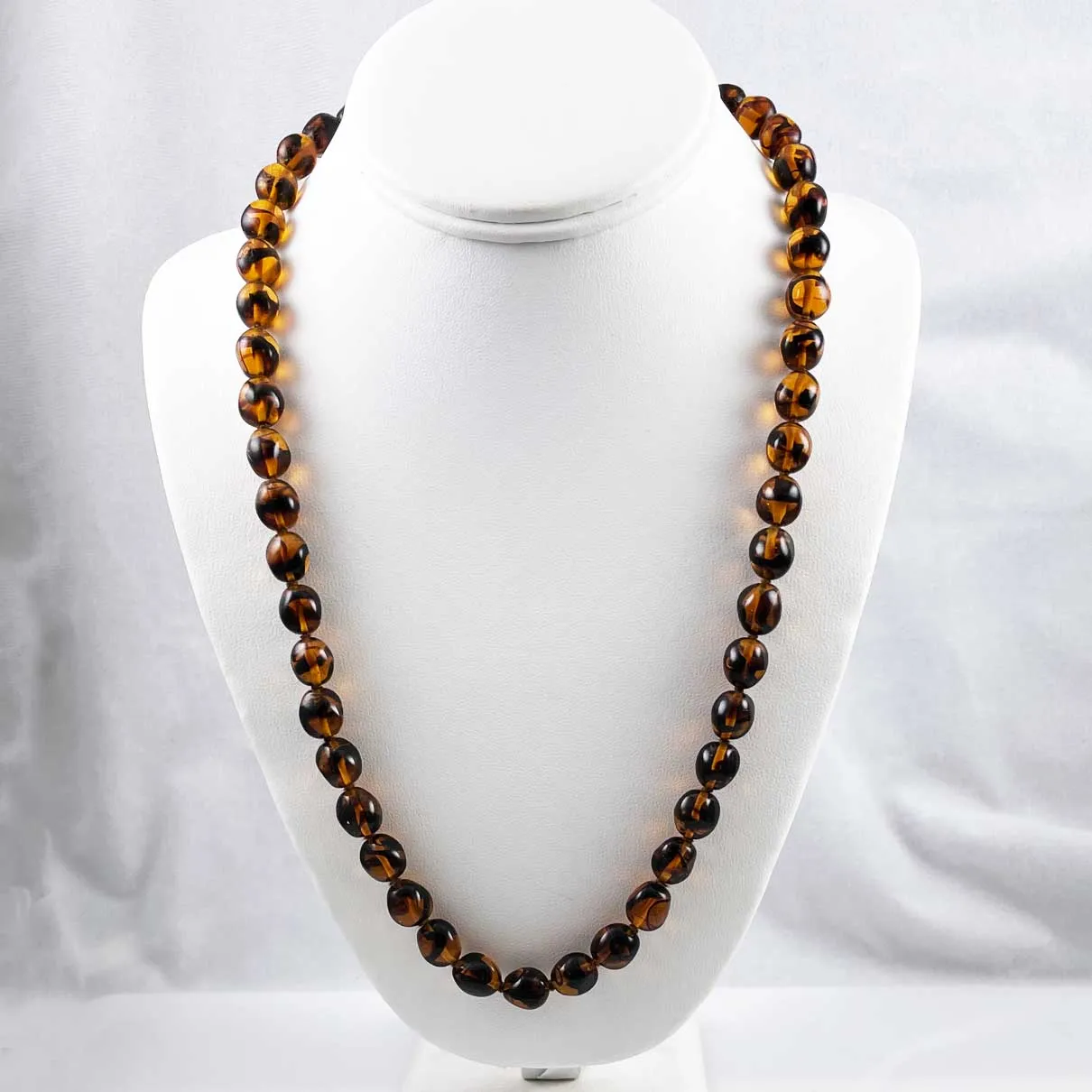 Vintage Tortoise Glass Beaded Necklace